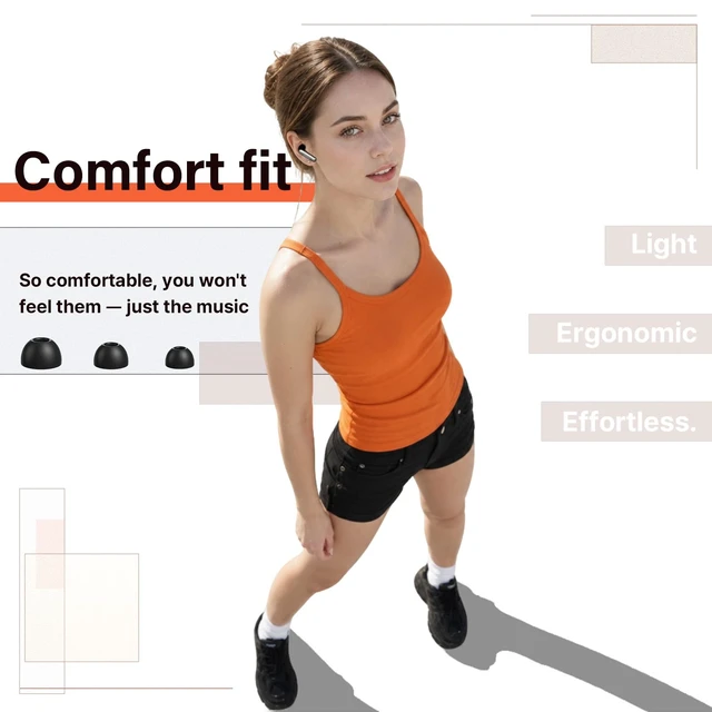 Alt view image 5 of 7 - Wireless Earbuds, Bluetooth 6.0 InEar Earbuds with LED Battery Display