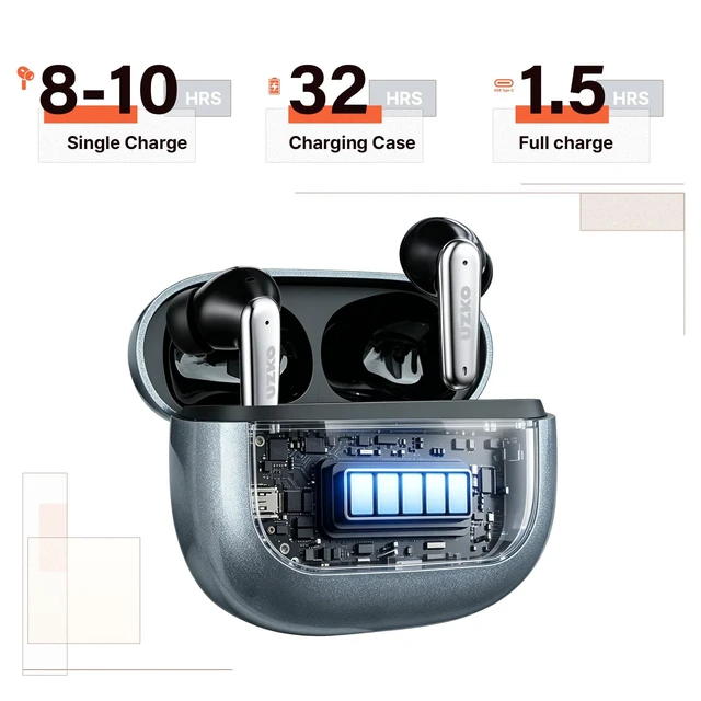 Alt view image 7 of 7 - Wireless Earbuds, Bluetooth 6.0 InEar Earbuds with LED Battery Display