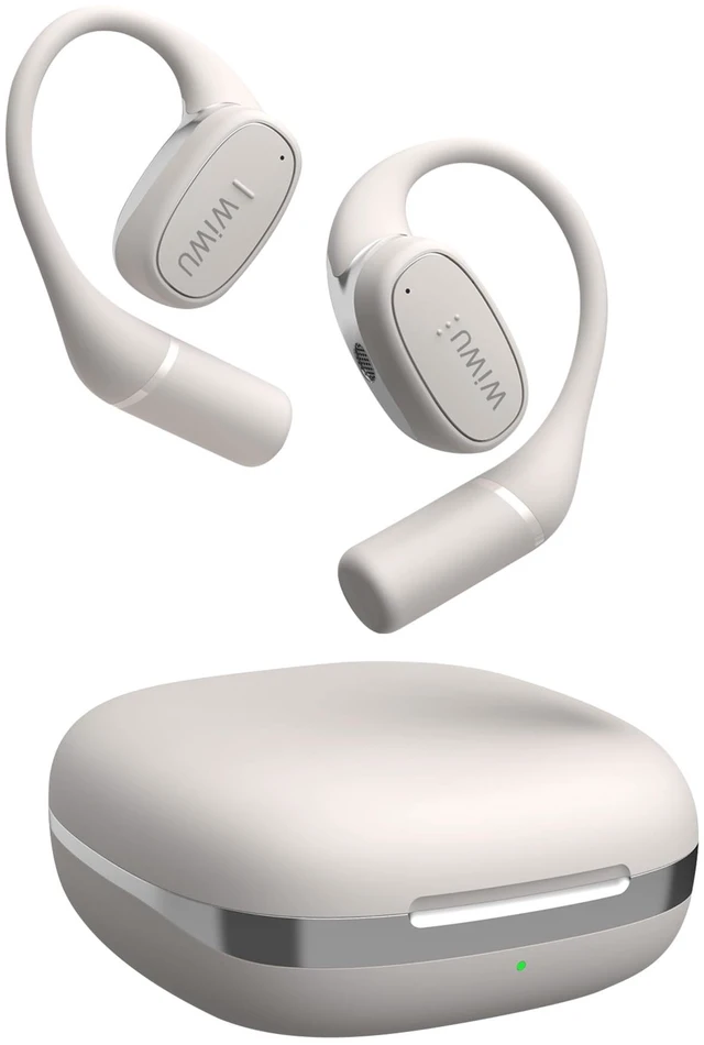Main image of Open Ear Headphones,Bluetooth Wireless Earbuds with 2 Mics,Touch Control,ENC Noise Cancelling,HiFi Stereo Sound Sport Earbuds for Gym Cycling,Compatible with iPhone and Android(Beige)