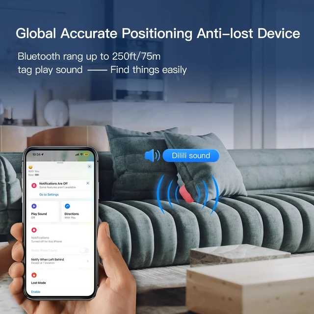 Alt view image 3 of 7 - Air Tracker Tag 4 Pack Bluetooth Luggage Tracker tag Locator Works with Apple Find My,Smart Tracker for Suitcase, Bag, Backpack, Wallet,Replaceable Battery Smart tag Item Finder