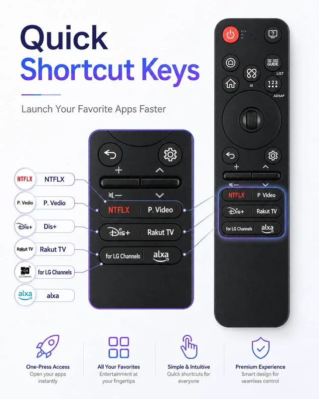 Alt view image 6 of 7 - Magic Remote for LG Smart TVs with Voice and Pointer, 2020-2025