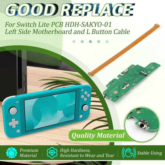 Alt view image 3 of 7 - Left L Side Motherboard for Nintendo Switch Lite L Button Ribbon Cable Replacement PCB Board HDH-SAKYO-01 with Repair Tools