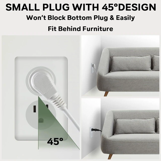 Alt view image 5 of 7 - Power Strips Tower 45W Charging Station 180° Rotatable Cube Design 15W Magnetic Wireless Charger for Multiple Devices, Several Outlet Extender, Dorm Room Essentials, Usb Charger x 3