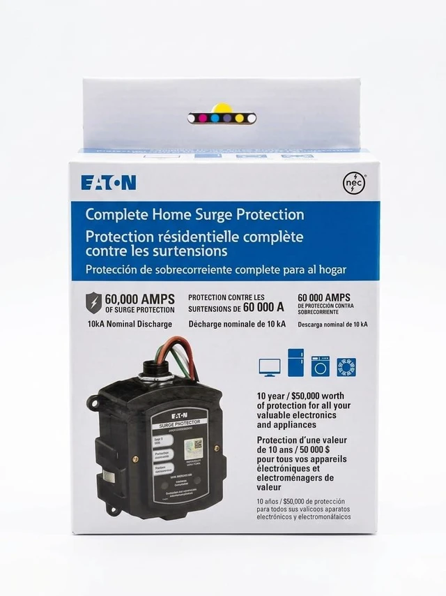 Main image of Complete Home Surge Protector, Type 2 SPD, 60kA Surge Current, AC Power Protection, Indoor/Outdoor, CHSPT2SURGE10