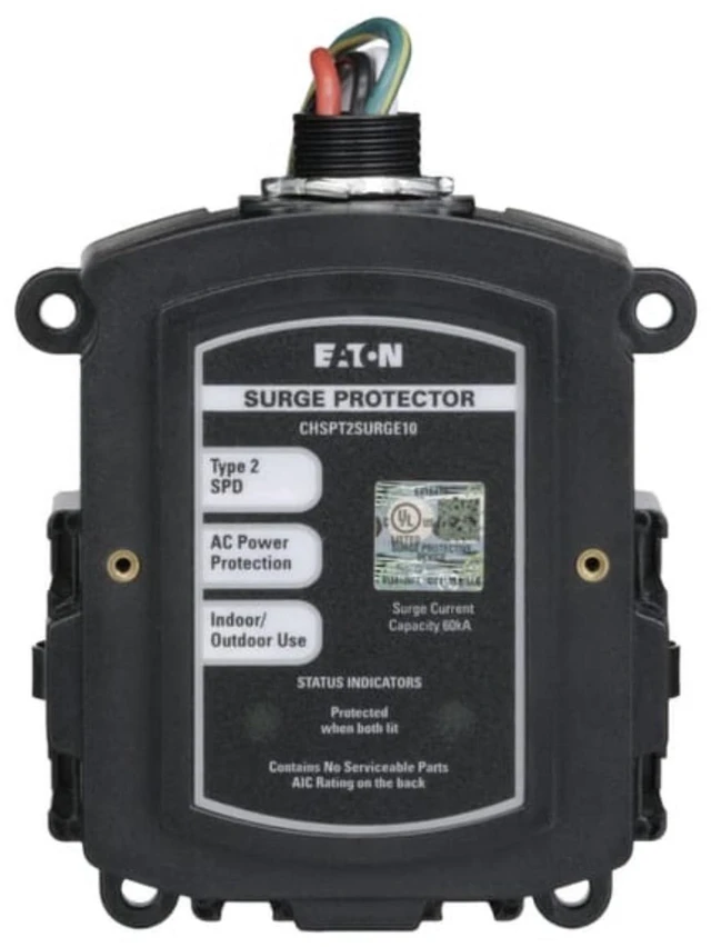 Alt view image 2 of 6 - Complete Home Surge Protector, Type 2 SPD, 60kA Surge Current, AC Power Protection, Indoor/Outdoor, CHSPT2SURGE10