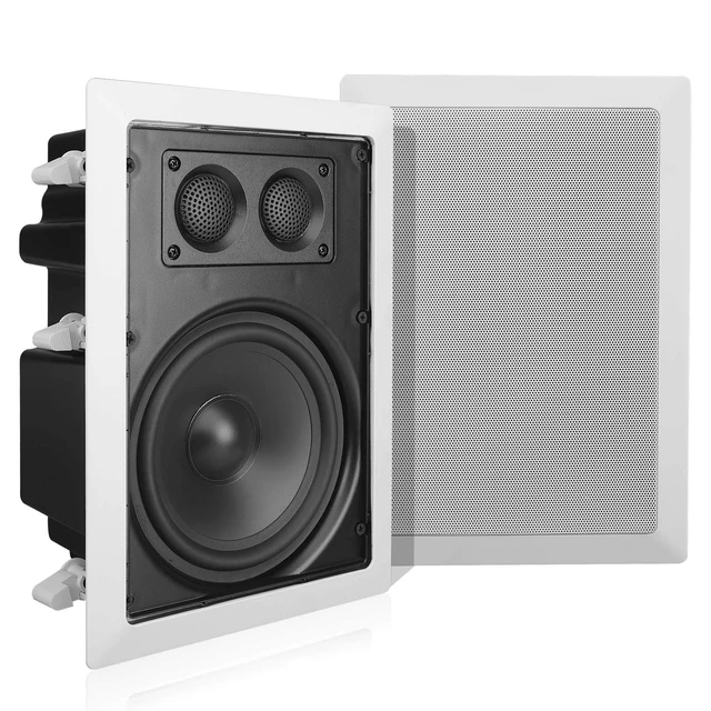Main image of 6.5" 360W Dual Tweeter In-Wall In-Ceiling Speaker - True Stereo Output from One Speaker, Long Throw Woofer, Easy Flush Mount Installation, Whole House Audio, Home Theater - PDIW67