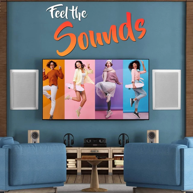 Alt view image 6 of 7 - 6.5" 360W Dual Tweeter In-Wall In-Ceiling Speaker - True Stereo Output from One Speaker, Long Throw Woofer, Easy Flush Mount Installation, Whole House Audio, Home Theater - PDIW67