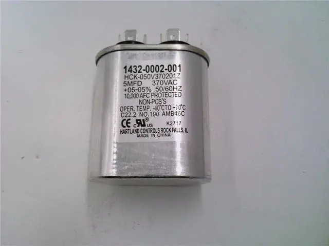 Main image of MARLEY ENGINEERED PRODUCTS 1432-0002-001 5MFD 370V Oval Run Capacitor