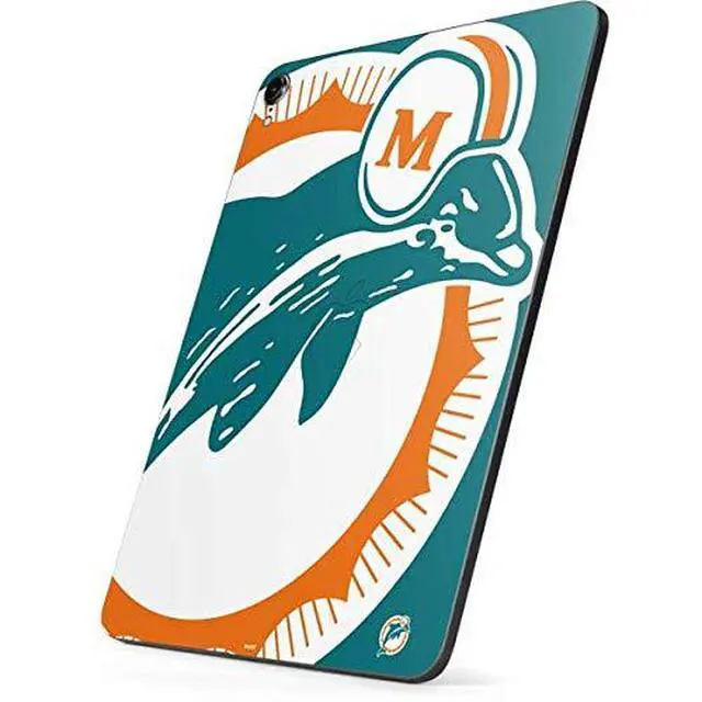 Alt view image 2 of 4 - Decal Tablet skin compatible with iPad Pro 9.7in - Officially Licensed NFL Miami Dolphins Retro Logo Design