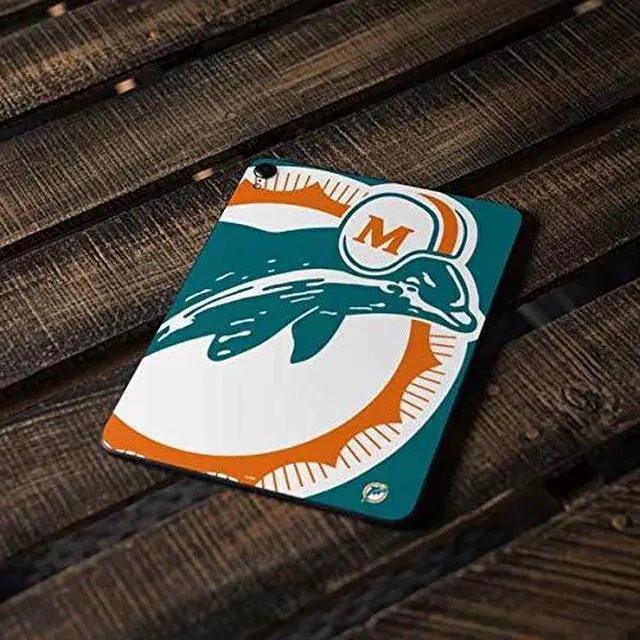Alt view image 4 of 4 - Decal Tablet Skin Compatible with iPad Pro 11in M4 (2024) - Officially Licensed NFL Miami Dolphins Retro Logo Design