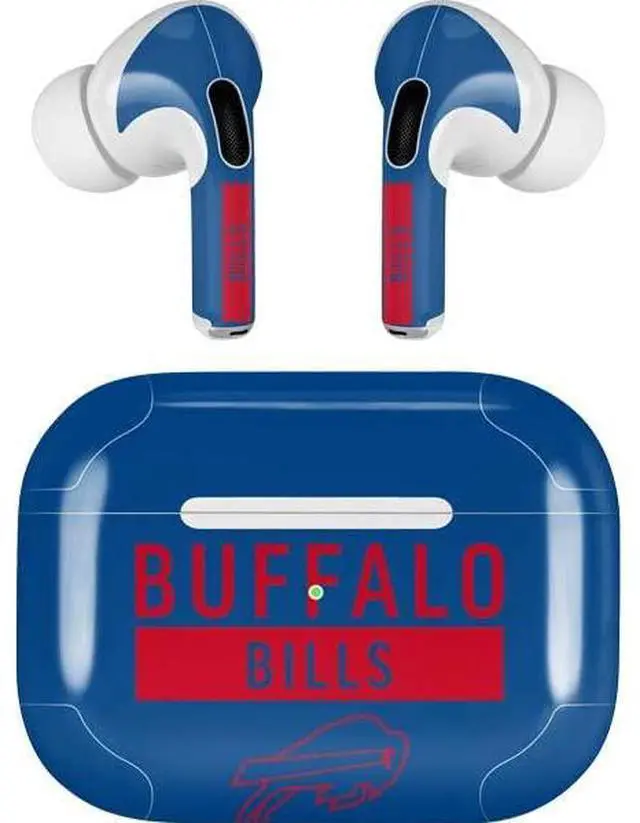Main image of Decal Audio Skin Compatible with Apple AirPods Pro (2rd Gen, 2022) - Officially Licensed NFL Buffalo Bills Blue Performance Series Design