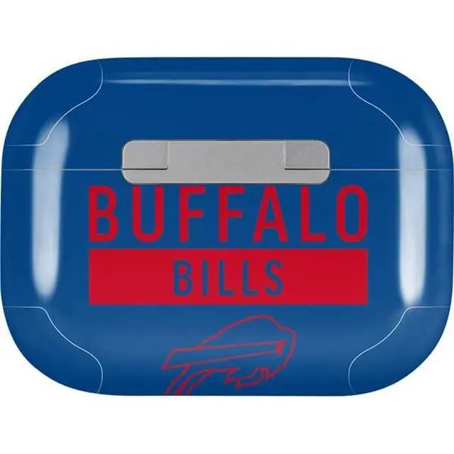 Alt view image 2 of 4 - Decal Audio Skin Compatible with Apple AirPods Pro (2rd Gen, 2022) - Officially Licensed NFL Buffalo Bills Blue Performance Series Design