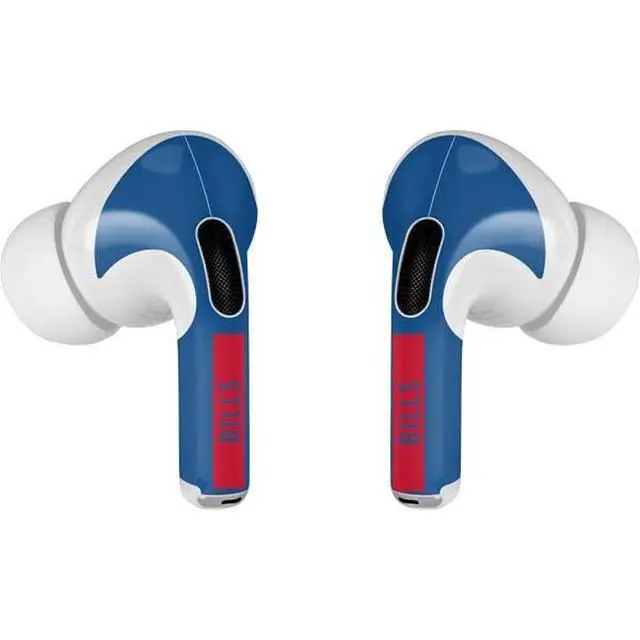 Alt view image 3 of 4 - Decal Audio Skin Compatible with Apple AirPods Pro (2rd Gen, 2022) - Officially Licensed NFL Buffalo Bills Blue Performance Series Design