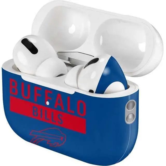 Alt view image 4 of 4 - Decal Audio Skin Compatible with Apple AirPods Pro (2rd Gen, 2022) - Officially Licensed NFL Buffalo Bills Blue Performance Series Design