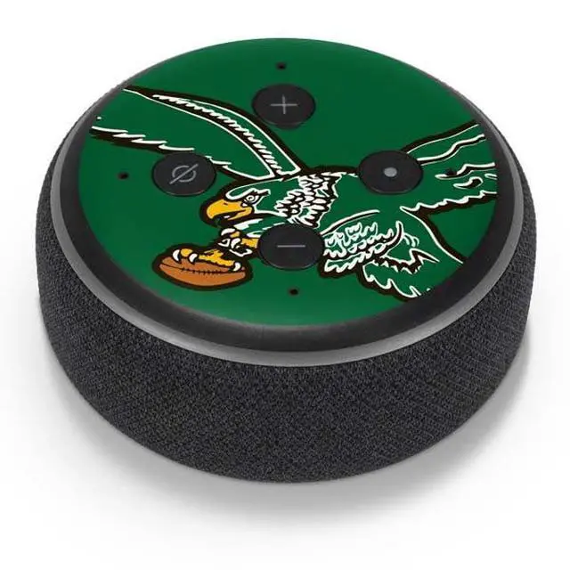 Main image of Decal Audio Skin Compatible with Amazon Echo Dot 3 - Officially Licensed NFL Philadelphia Eagles Retro Logo Design