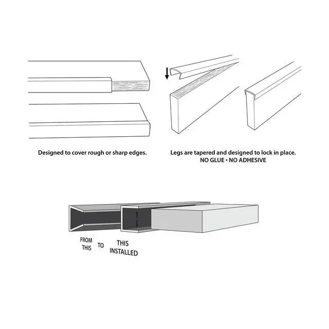 Alt view image 4 of 6 - Plastics Beige 1/2'' Styrene Plastic U-Channel/C-Channel 46 Inch Lengths (Pack of 3)