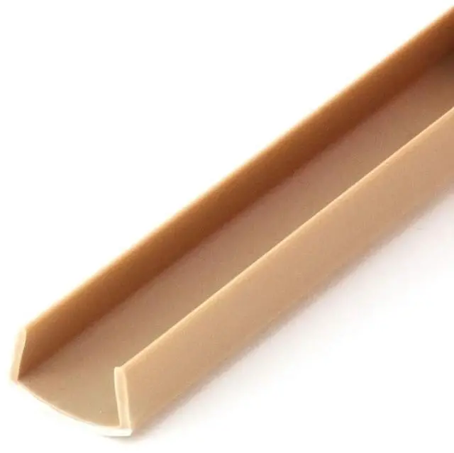 Main image of Plastics Beige 1/2'' Styrene Plastic U-Channel/C-Channel 48 Inch Lengths (Pack of 3)