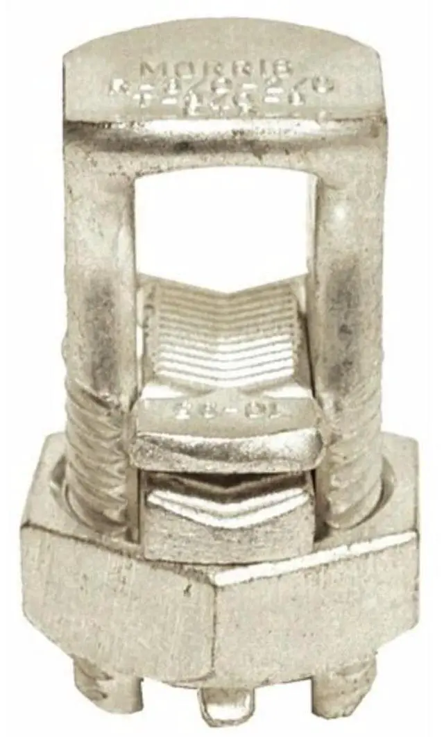 Main image of Products 90420 Split Bolt Connector with Spacer, Dual Rate for Copper and Aluminum Conductors, 3/0 AWG, 2/0-2/0 Max Run to Max Tap, 385inlb Torque, 2-Pack