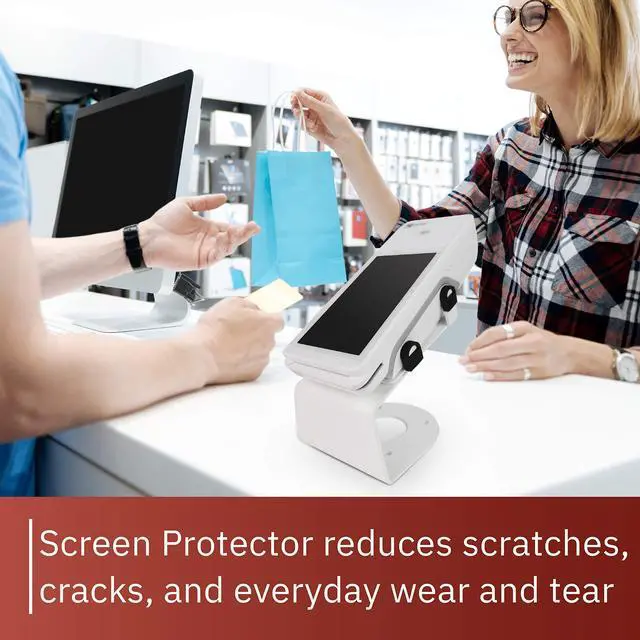 Alt view image 4 of 6 - DCCStands Fixed Clover Flex Terminal Stand with Screen Protector - Screw-in and Adhesive
