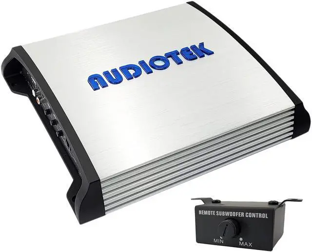 Main image of AT2400S 2 Channel Stereo Car Amplifier - 2400 Watts, 2 Ohm Stable, LED Indicator, Full Range, Bass Knob Included, Great for Speakers and Subwoofers