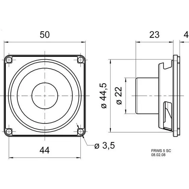 Alt view image 2 of 3 - Visaton Speaker, Frws 5 Sc, 8 Ohms - 2220