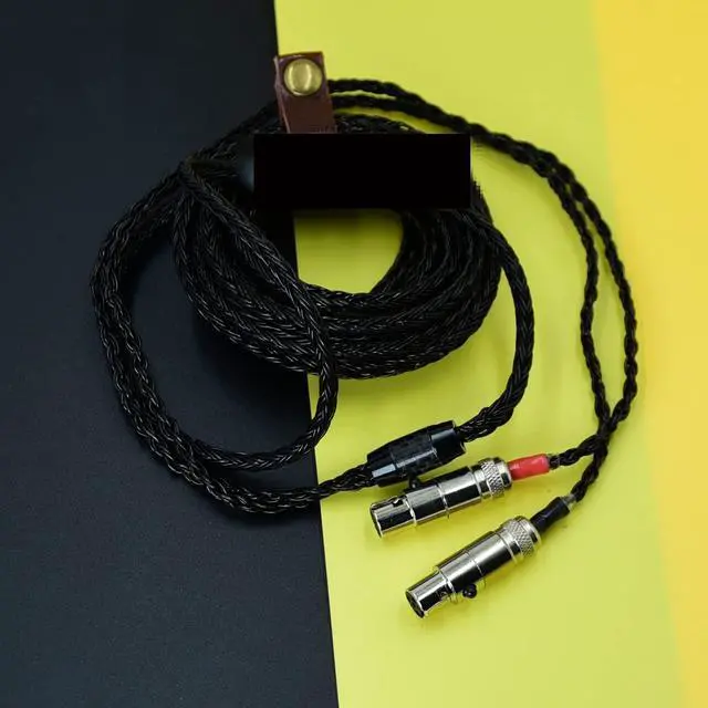 Main image of 16 core 4pin 7n OCC 6.35 6.5mm Stereo Monitor Earphone Headphone Upgrade Cable Silver Plated for Audeze LCD 3 LCD-2 LCD2 LCD-4 (2.5m(8.2ft), Black)