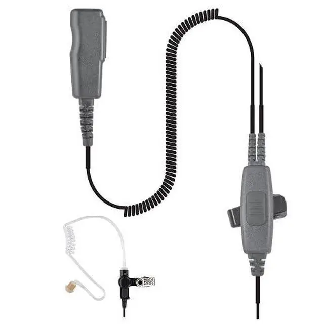 Alt view image 3 of 6 - PRYMEs 2-Wire SPM-2030s Surveillance Kit with Unique Belt-Mounted PTT Junction Box and Surveillance Style Microphone/PTT with Coiled Cable (for ICOM 2-Pin Radios w/2 Screws)