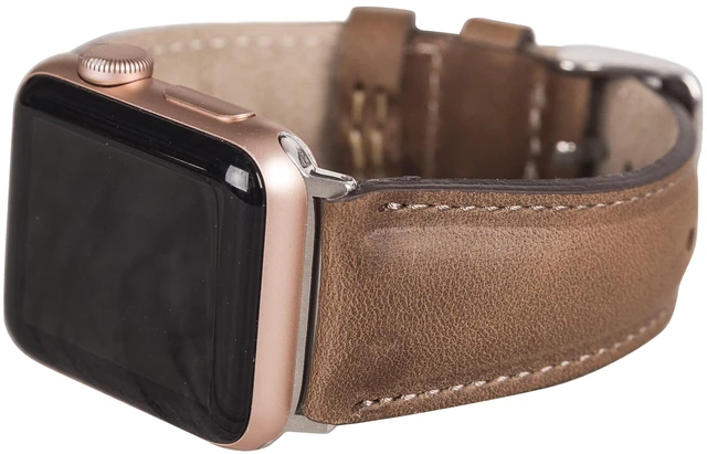 Main image of Full Grain Leather Brown Band for Apple Watch