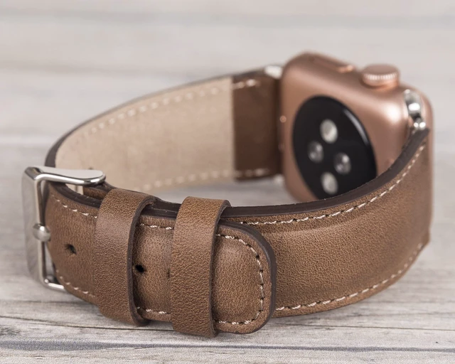 Alt view image 4 of 6 - Full Grain Leather Brown Band for Apple Watch