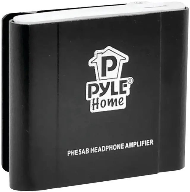Main image of Home Bass Boosting Portable Headphone Amplifier-Mini Headphone Booster w/ Volume Adjustment, Rechargeable Battery, Metal Casing, USB/Stereo Cables, Works w/ iPod, MP3, Laptop, Mobile Phone PHE5AB