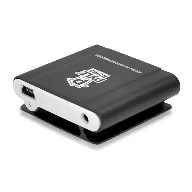 Alt view image 2 of 5 - Home Bass Boosting Portable Headphone Amplifier-Mini Headphone Booster w/ Volume Adjustment, Rechargeable Battery, Metal Casing, USB/Stereo Cables, Works w/ iPod, MP3, Laptop, Mobile Phone PHE5AB