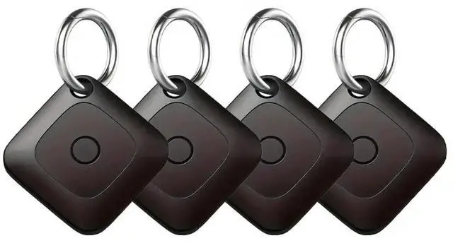 Main image of 4 pcs Small GPS Tracker for Cars & Pets Wallets & Keys - Mini Wireless Locator for Dogs, Cats, Bags Black