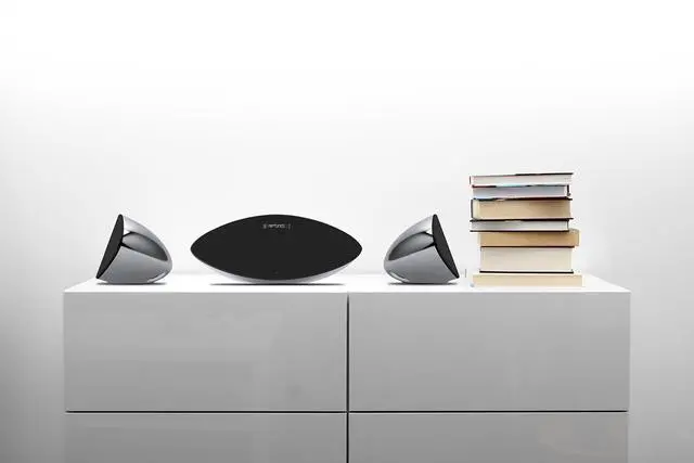 Alt view image 6 of 6 - Elite Wireless Bluetooth 2.1ch Bookshelf Stereo Speaker - Dynamic Studio 400 Watts Powerful Center Channel Built in Subwoofer USB/AUX / 3.5mm line Output - (Piano White)