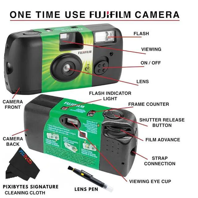 Alt view image 3 of 6 - QuickSnap Flash 400 One-Time-Use Camera-Bonus Bundle- Free Lens Cleaning Pen... (2 x Camera + Lens Pen)