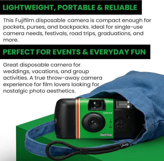 Alt view image 6 of 6 - QuickSnap Flash 400 One-Time-Use Camera-Bonus Bundle- Free Lens Cleaning Pen... (2 x Camera + Lens Pen)