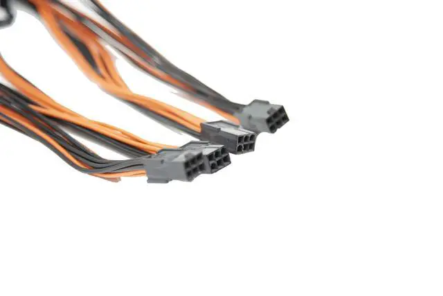 Alt view image 3 of 4 - Four 18AWG PCI-E 6pin to Dual 8-pin Y-Splitter Extension Cable GPU Mining ZCASH ZEC Ethreum ETH