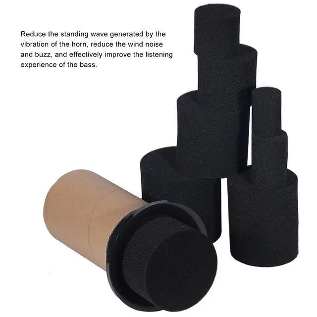 Alt view image 2 of 6 - Speaker Port Tube Sponge Bass Tube Foam Plug 2pcs 55mm x 50mm for Minimizing Standing Waves Enhancing Bass Response for Speaker Subwoofer DIY