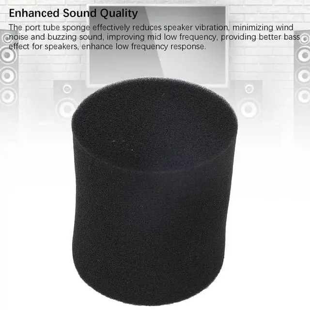 Alt view image 4 of 6 - Speaker Port Tube Sponge Bass Tube Foam Plug 2pcs 55mm x 50mm for Minimizing Standing Waves Enhancing Bass Response for Speaker Subwoofer DIY