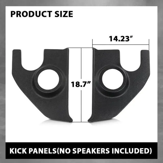 Alt view image 3 of 6 - Speaker Kick Panels Compatible with Chevy Suburban 1967-1972 | Fit Chevy C30 C20 C10 Pickup Blazer 1967-1972 Pair Black