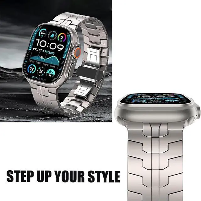 Alt view image 5 of 6 - Compatible with SUUNTO Race 2 bands, 20mm, 22mm Quick Release Stainless Steel Metal Strap with Folding Clasp Replacement Band Compatible with SUUNTO OCEAN, Run, RACE, Race 2, RACE S, VERTICAL, 9 PEAK,