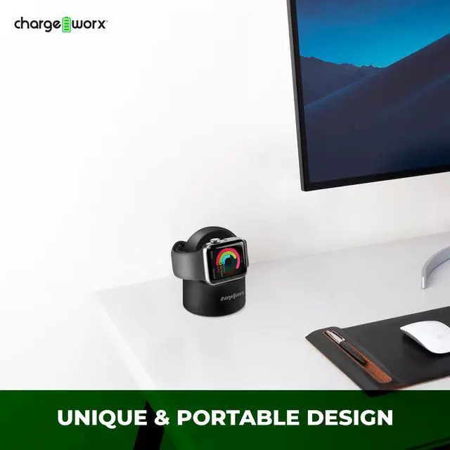 Alt view image 5 of 6 - Charger Stand for Apple Watch, Compact Desk & Nightstand Charging Dock, Clutter-Free Watch Holder for All Apple Watch Series, Travel-Friendly Organizer (Charger Not Included)
