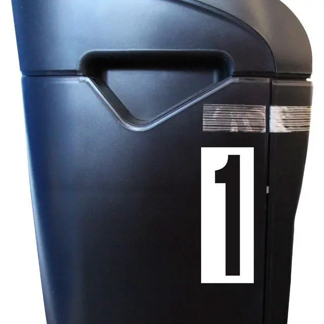 Alt view image 3 of 4 - "Numbers 0-9" Mylar Adhesive Number Labels Kit | 10 Cards/Kit, 0.875" x 2.25", Made in USA