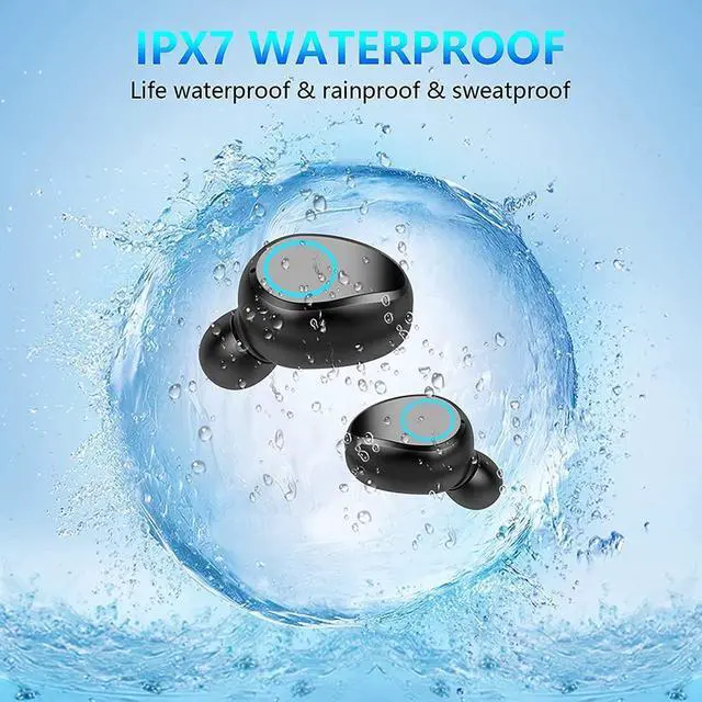 Alt view image 3 of 6 - Wireless V5.3 Bluetooth Earbuds Compatible with Apple iPad Air 5th Generation 2022 Models Thin Travel Case, 8D Bass Mic IPX7 Waterproof/Sweatproof
