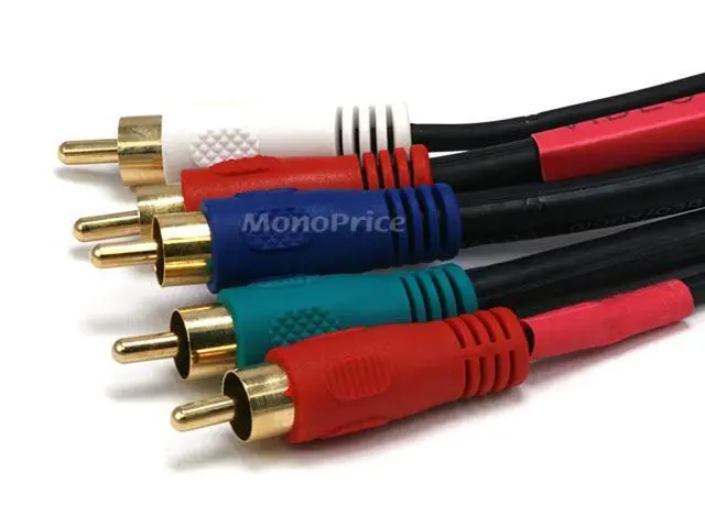 Alt view image 2 of 2 - 25ft 22AWG 5-RCA Component Video/Audio Coaxial Cable (RG-59/U) - Black