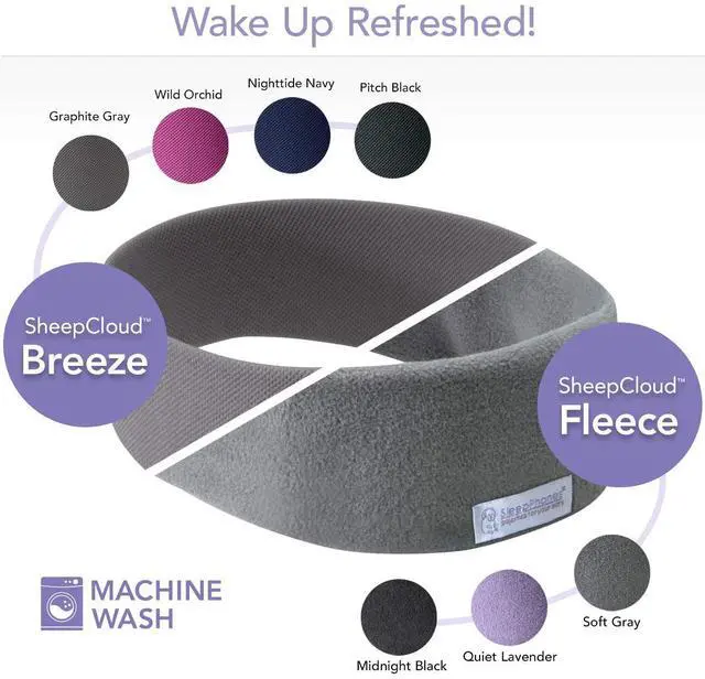 Alt view image 3 of 6 - ®: ASMR Edition | 8 Hours of Deeply Relaxing ASMR Content Built in | Flat Speakers in a Soft Headband | Comfortable Enough to Wear in Bed | Nighttide Navy - Breeze Fabric (L)