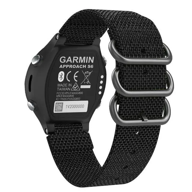 Alt view image 4 of 6 - 15mm Sport Nylon Watchband Strap for Garmin Approach S6 Smart Watch for Garmin Forerunner 735XT/220/230/235/620/630 Watch Band (Color: Army Green, Size: 15MM)