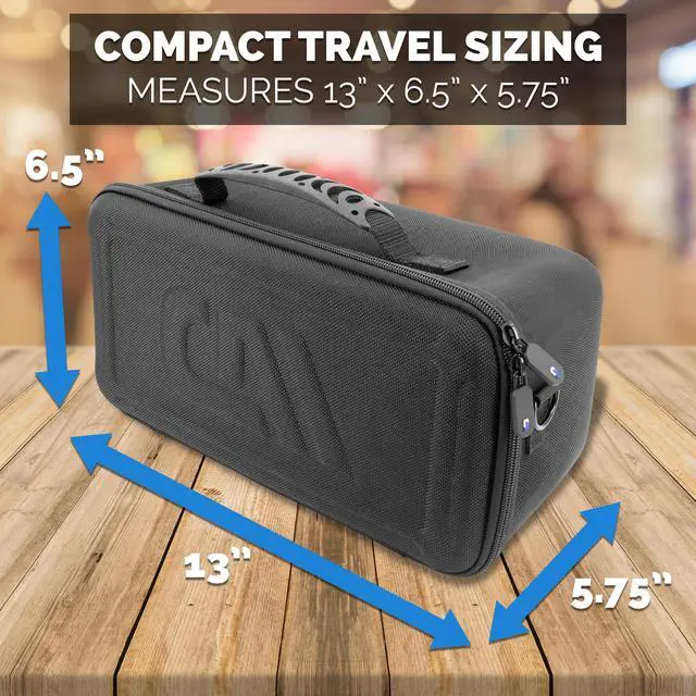 Alt view image 2 of 5 - Travel Case Compatible with Bose Soundlink Max Portable Speaker - Rugged Hard-Shell Case with Shock-Absorbing Foam and Shoulder Strap