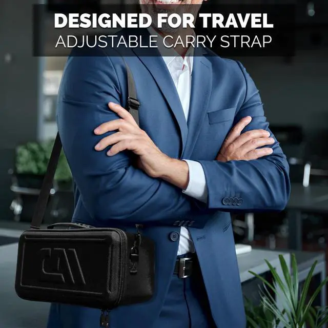 Alt view image 3 of 5 - Travel Case Compatible with Bose Soundlink Max Portable Speaker - Rugged Hard-Shell Case with Shock-Absorbing Foam and Shoulder Strap