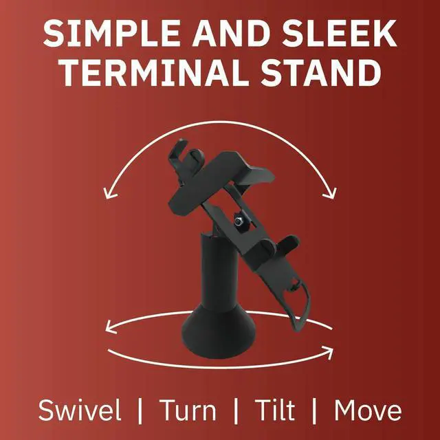 Alt view image 3 of 6 - DCCStands Swivel and Tilt Stand Ingenico IPP310/315/320/350 Terminal Stand, Screw-in and Adhesive, Key Locking Mechanism