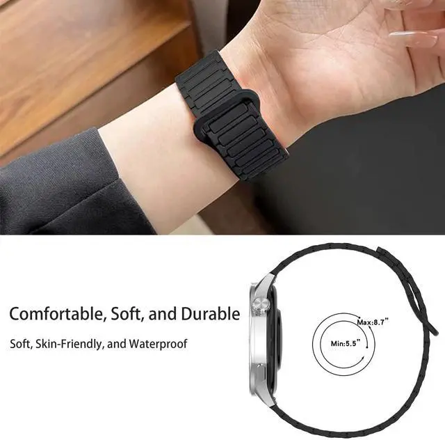 Alt view image 6 of 6 - Compatible for BP Doctor Smartwatch Bands, 22mm Sport Strap Replacement Watchband Compatible for BP Doctor P122 2.1" Smart Watch